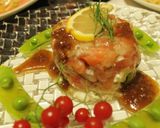 ノルウェーサーモンと豆腐とアボカドの前菜作り方10写真