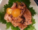 ノルウェーサーモンの簡単ユッケ風作り方3写真