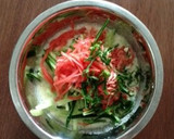 きゅうりと紅ショウガと桜エビのかき揚げ作り方3写真