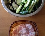 鶏肉茄子きゅうりのショウガ醤油ごま和え作り方1写真
