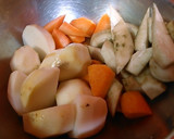 厚揚げと里芋、にんじん、ごぼうの煮物作り方2写真
