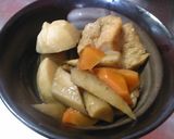 厚揚げと里芋、にんじん、ごぼうの煮物作り方5写真