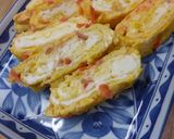 白だしで・紅ショウガ入り卵焼き作り方4写真