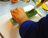 ゴーヤーと南瓜・蒸し鶏の胡麻ダレサラダ♪作り方1写真