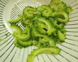ゴーヤーと南瓜・蒸し鶏の胡麻ダレサラダ♪作り方7写真