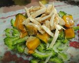 ゴーヤーと南瓜・蒸し鶏の胡麻ダレサラダ♪作り方8写真