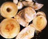 メカジキと新玉ねぎのにんにく醤油バター作り方5写真