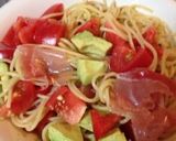 レモン風味トマトとアボガド冷製パスタ作り方8写真