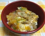 ☆ちくわと長ネギの卵とじ丼☆作り方5写真