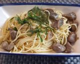 砂肝コンフィの柚子胡椒風味パスタ作り方3写真