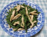 いんげんと鶏胸肉のにんにく醤油炒め♬作り方8写真