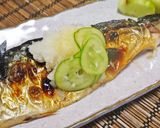 塩サバ塩レモン大根おろしのっけ焼き作り方4写真