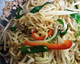 にんにく醤油でひき肉ともやしの焼きそば作り方6写真
