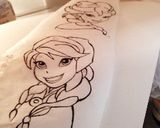 誕生日ケーキ☆アナと雪の女王デコチョコ作り方1写真