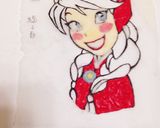誕生日ケーキ☆アナと雪の女王デコチョコ作り方3写真