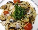 塩サバで夏の焼き野菜トマトとナスのパスタ作り方6写真