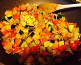 夏野菜のカレー風味スパゲティー作り方4写真