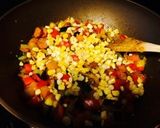 夏野菜のカレー風味スパゲティー作り方5写真