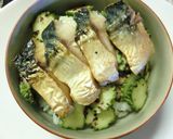 　＊　ノルウェー塩さば丼　＊作り方7写真