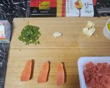 三種のサーモンたらこクリームパスタ作り方1写真