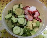 タコとたっぷり野菜のサラダ作り方1写真