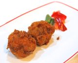 簡単シンプルに、一口肉団子揚げ作り方4写真