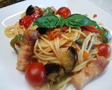 ベーコンとピーマンのトマトソースパスタ作り方6写真