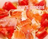 夏野菜！トマトとシーフードの冷製パスタ作り方7写真