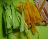 搾菜とハムで生春巻き巻き～！作り方2写真