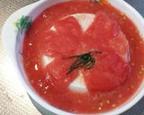 すりおろしトマトとカニ缶の冷製パスタ作り方1写真