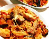 鶏肉としめじのクリームパスタ作り方12写真
