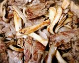 豚肉ときのこのおろしポン酢作り方3写真