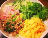 夏にぴったり*納豆冷やしサラダソーメン作り方5写真
