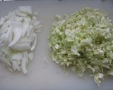◆鮭とキャベツのスパニッシュオムレツ◆作り方1写真