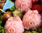 3匹のいたずらブタさんのお弁当♡作り方3写真