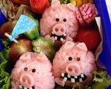 3匹のいたずらブタさんのお弁当♡作り方4写真
