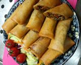 リメイク(^^)節約→麻婆茄子春巻き作り方4写真