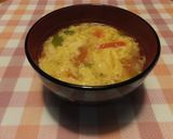トマトと卵の味噌汁♪作り方3写真