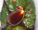 大葉のにんにく醤油漬け作り方3写真