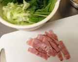 *法蓮草もね♪キャベツ&ベーコン炒め*作り方2写真