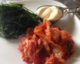 おかひじきのキムチマヨ和え(*>ω<*)作り方3写真