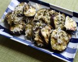 ナスしらすチーズ焼き　バジルの香り作り方5写真