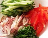 青ナスでサッパリ☆簡単夏野菜サラダ作り方3写真