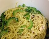 簡単！ツナとゴーヤのパスタ作り方5写真