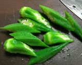 お弁当おかず*オクラのタレマヨ胡麻和え作り方4写真