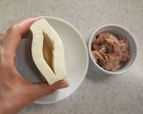 ツナ入り高野豆腐と干し椎茸のあまから煮作り方1写真