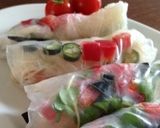 簡単生春巻！紫とうがらしや冷蔵庫の野菜で作り方4写真