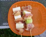 キャンプの炭火で焼き鳥＆つくね作り方1写真