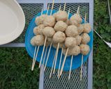 キャンプの炭火で焼き鳥＆つくね作り方2写真
