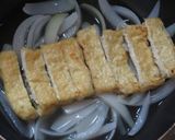 薄揚げを焼いてカツ丼風に作り方2写真